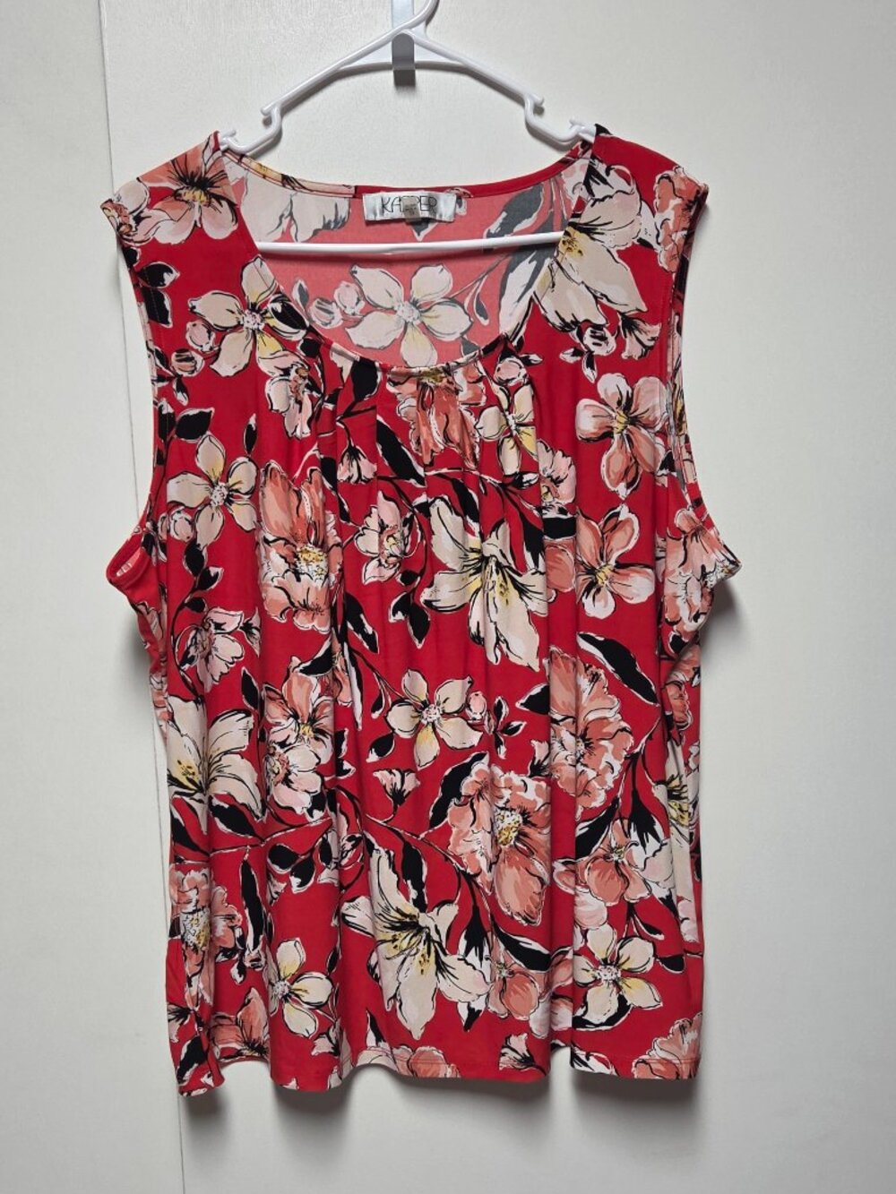 Sleeveless floral top